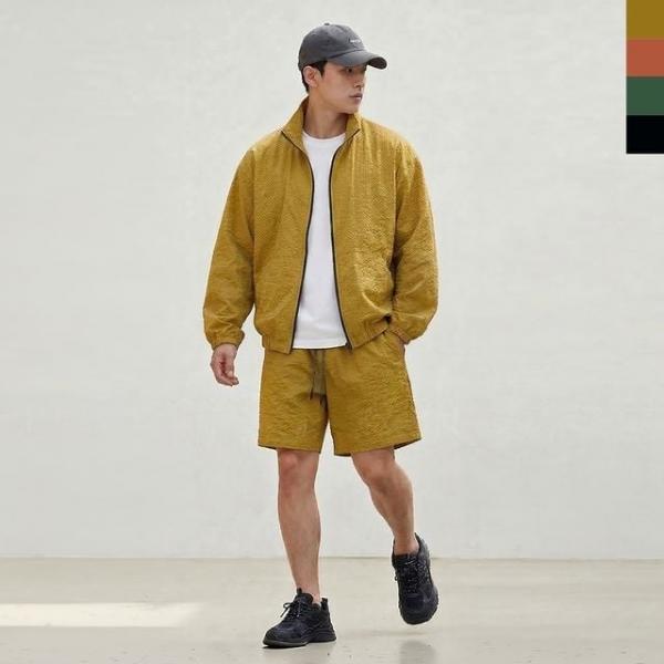 남성 몸에 달라붙지 않는 시어서커 쿨 썸머 바람막이 자켓 점퍼 아웃도어 여행 점퍼