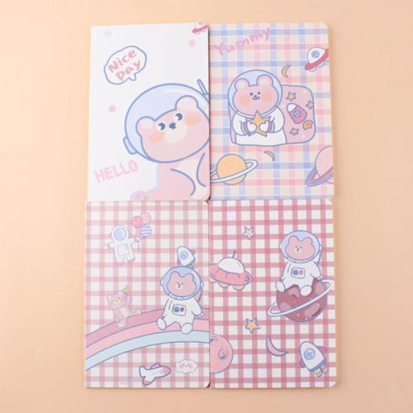 258C] 1000 심플라인 노트 우주곰돌이 (20개세트)