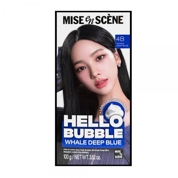 미쟝센 뉴 헬로 버블 거품 염색약 4B 웨일딥블루 블루블랙