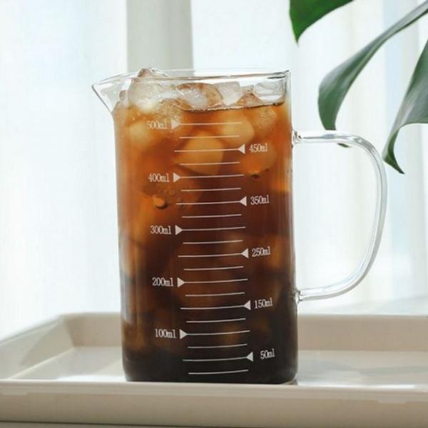 손잡이 내열 베이킹 500ml 계량 유리 다용도 컵