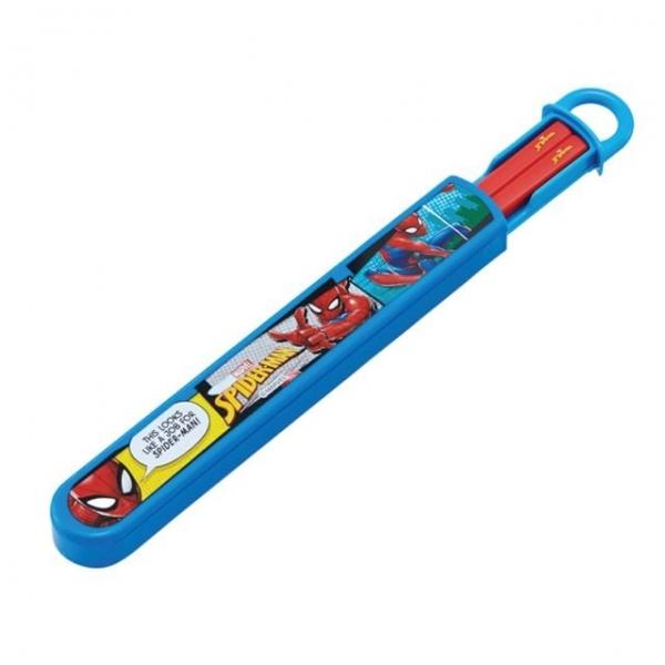 스파이더맨 슬라이드 젓가락 케이스 세트 1P 16.5cm 초등 성인 휴대용