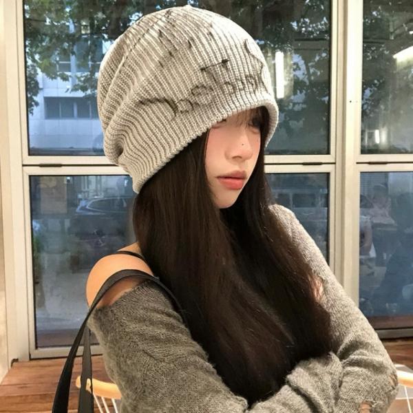 빈티지드로잉로고비니 스트릿패션 모자 비니 패션 소품