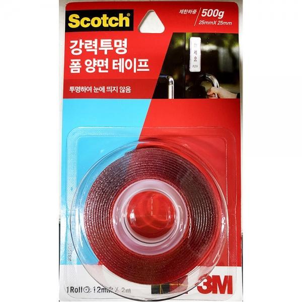 강력 투명폼 양면 테이프(3M 12mmx2m)