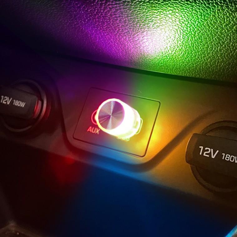 자동차 차량용 LED 미니 USB 무드등 풋등 실내등 조명 컬러플래시