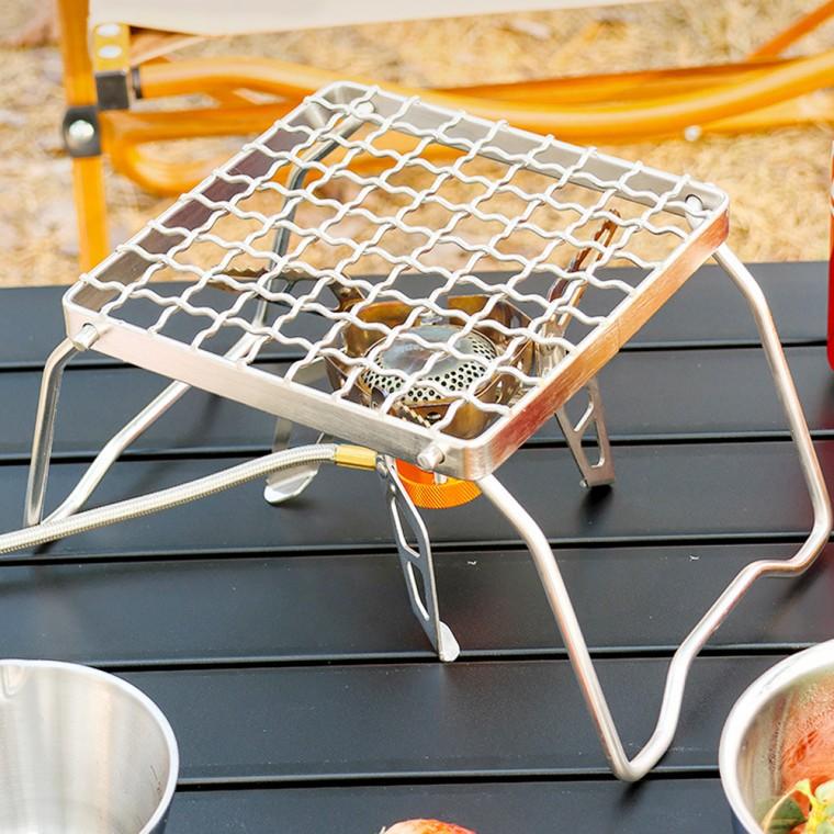 캠핑 접이식 버너 받침대 스탠드 석쇠 BBQ 그리들팬