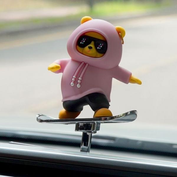 차량 악세사리 인형 장식품 보드곰 C101네비형 핑크