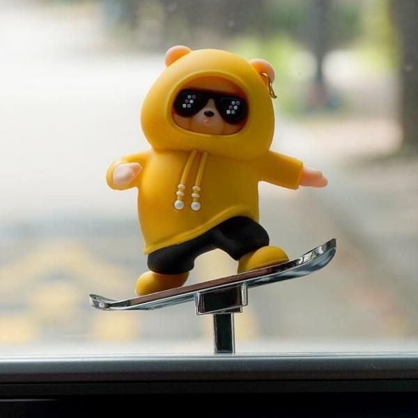 차량 악세사리 인형 장식품 보드곰 C101네비형 엘로우