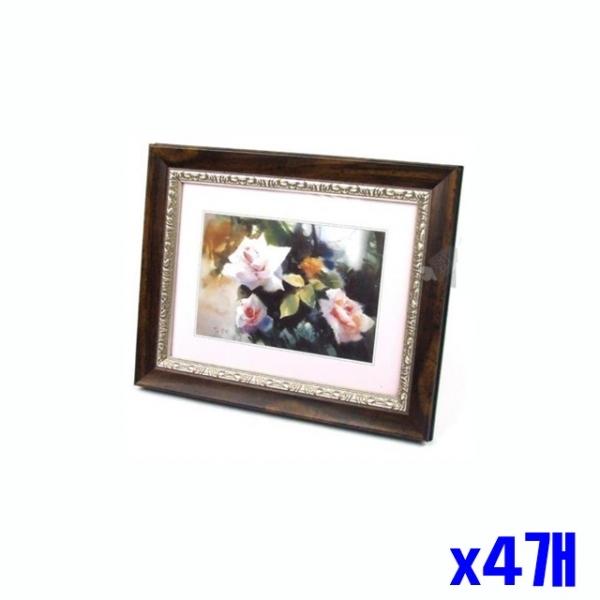 다크우드 원목 액자 19.9x24.9cm x4개 인테리어액자