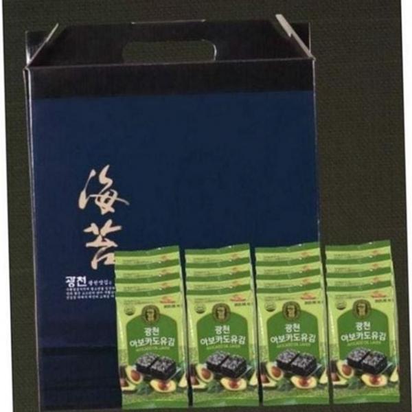 바삭한 도시락 고소한 국산 조미 선물 김 식사용 아보카도유