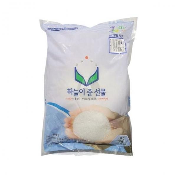 bns 하늘이 준 선물 식용천일염 3kg X 7개 요리용 식당용