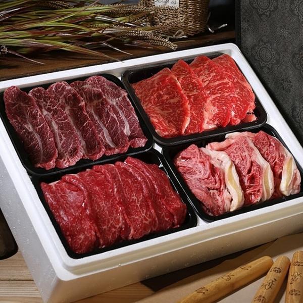 1등급 한우 선물세트 800g 등심 채끝살 부채살 불고기