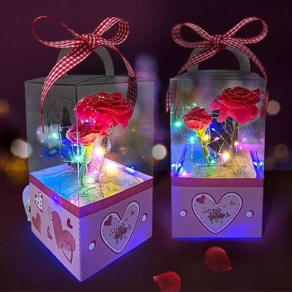 LED 카네이션 선물 상자 무드등 만들기(3인묶음포장)