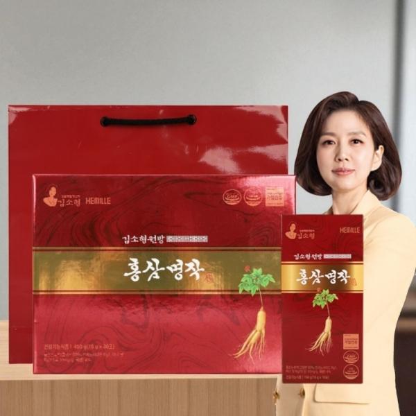 명절선물세트 홍삼 30포 김소형원방 건강기능식품 선물 쇼핑백 증정
