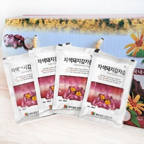 추석선물세트 국내산 돼지감자즙 100ml 30포
