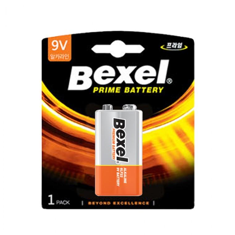 벡셀건전지 알카라인 9V/ 6LF22/ 1셀 카드형/ FC-1/ 대한민국 대표건전지 Bexel 알카라인건전지