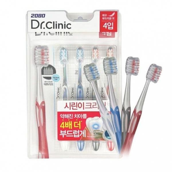 닥터크리닉 칫솔 양치 브러쉬 부드러운모 칫솔 4p