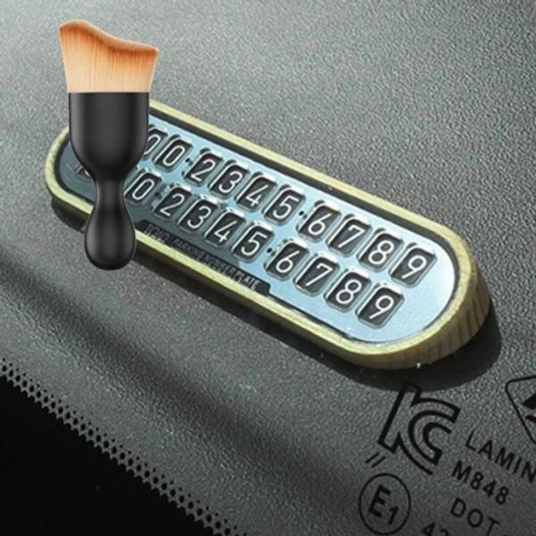 주차 알림 전화 번호판 우드 자동차 연락처 알림판 다용도 먼지 브러쉬 세트