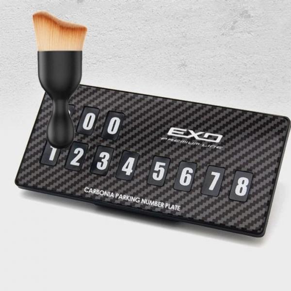 주차 알림 전화 번호판 카본 자동차 연락처 알림판 다용도 먼지 브러쉬 세트
