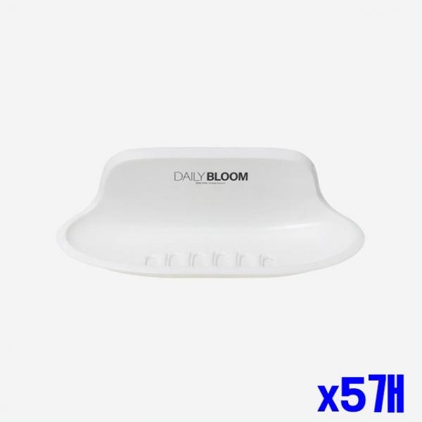 화이트 흡착식 타원 비누대 중 x5개 비누홀더 비누곽