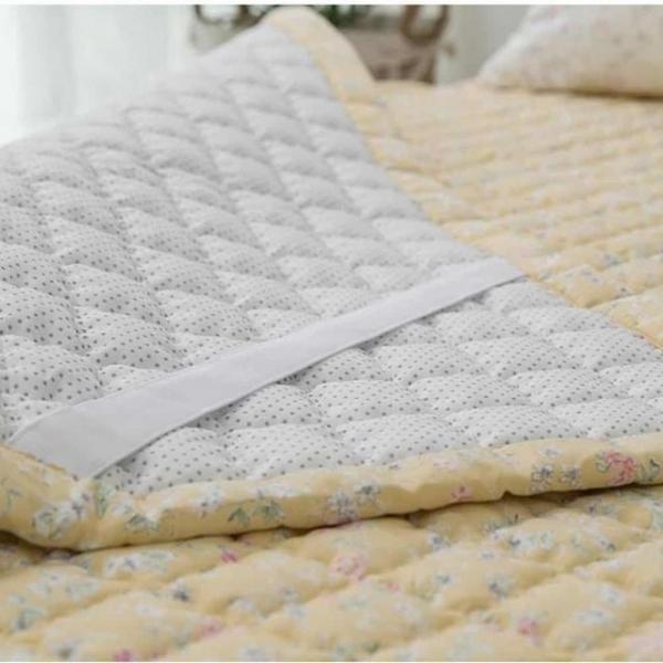 꽃무늬 침대패드 SS (옐로우) 거실카페트 패드겸카페트 무지패드