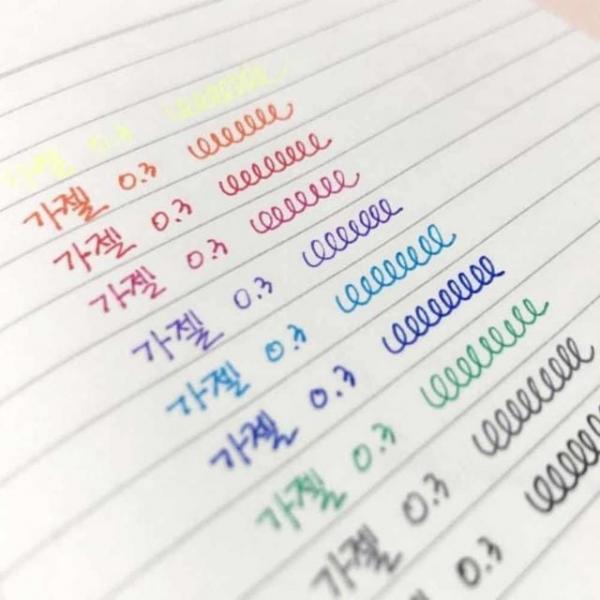 컬러 볼펜 (12개입) (블랙) 고시생볼펜 수능볼펜 수험생볼펜
