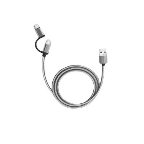 USB 2in1 C타입-마이크로5핀 HQ 멀티 휴대폰케이블 1m