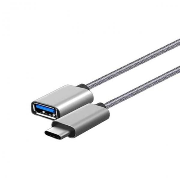 USB3.1 to USB2.0 OTG HQ 메탈실버 케이블 20cm