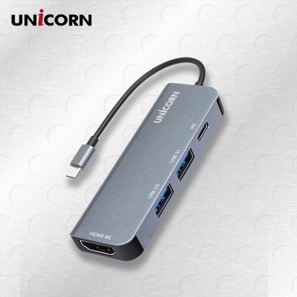유니콘 4IN1 HDMI C타입 멀티허브 USB3.1 TCH-P10