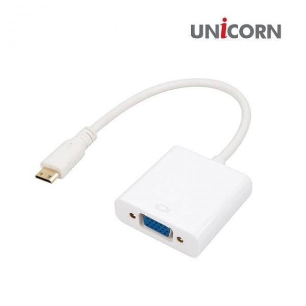 유니콘 미니HDMI TO VGA 변환젠더 컨버터 CV-700