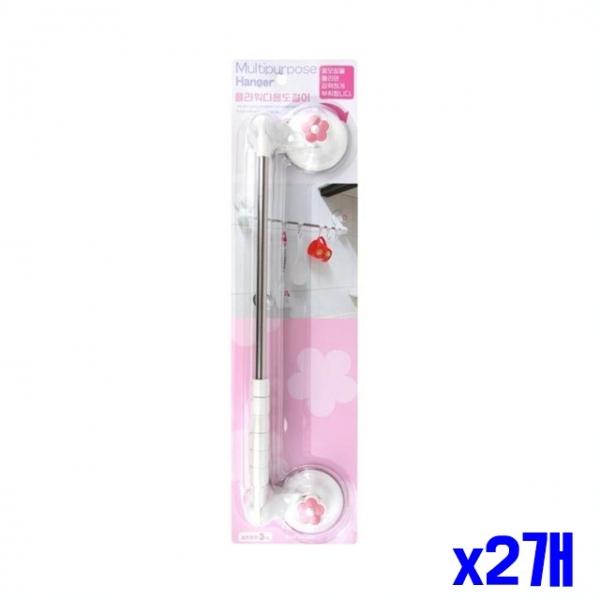 180도 각도조절 진공압축 다용도걸이 x2개 수납걸이