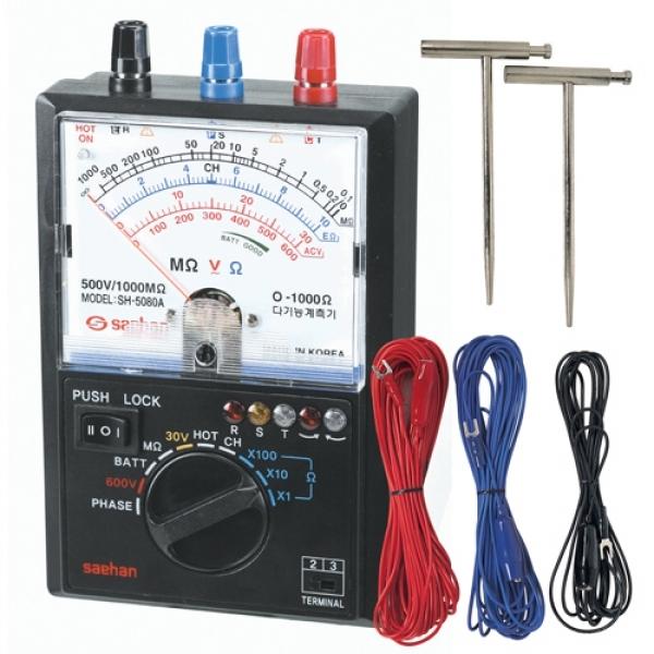 새한 접지저항계(아날로그) SH-5080A (절연/접지겸용)