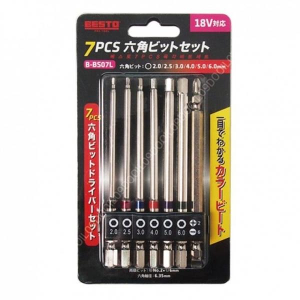 베스토 드라이버 비트 전동 공구 육각 비트 110mm 7p