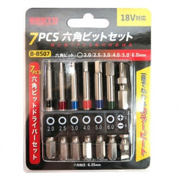 베스토 드라이버 비트 전동 공구 육각 비트 65mm 7p