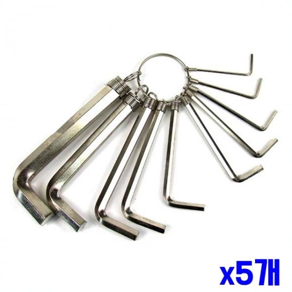 10타입 육각렌치 공구 x5개