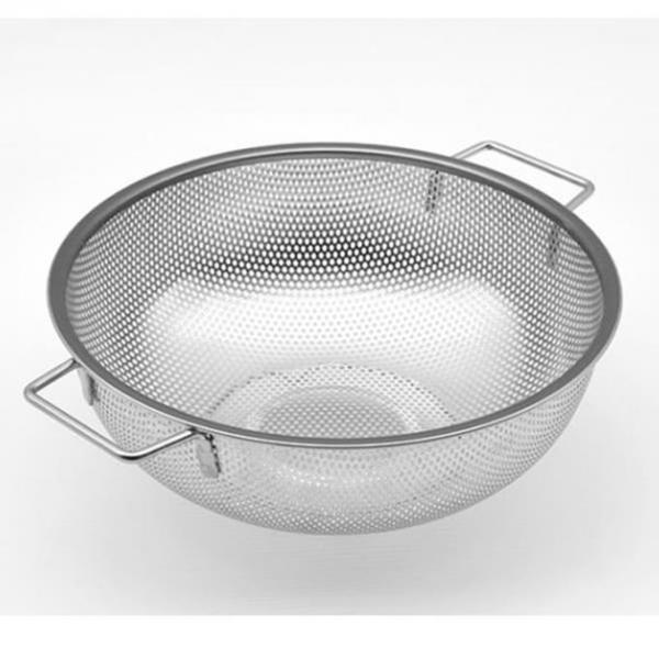 스텐 채반 야채 바구니 손잡이 타공 채망 대 28cm
