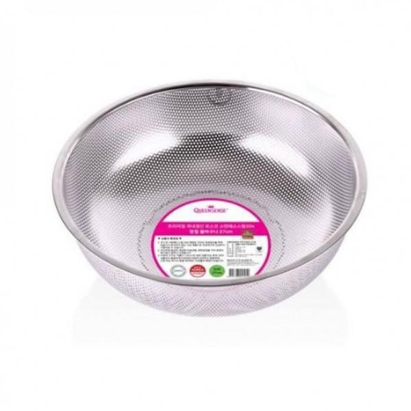 퀸센스 채반 바구니 채소 과일 소쿠리 펀칭볼 31CM