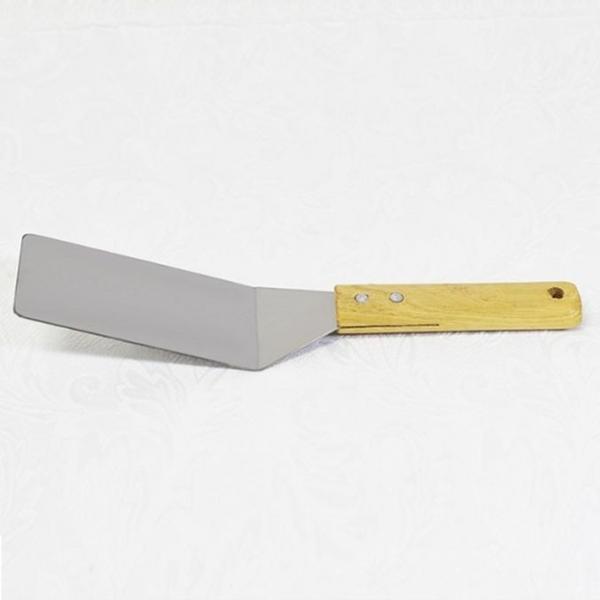 스텐 뒤집개 철판볶음 피자 스파츌라 우드 사각 중