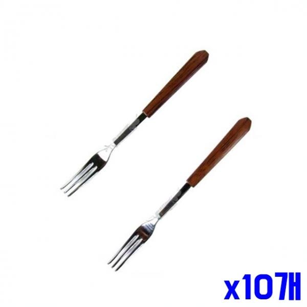 심플 우드 티포크 2P x10개 과일포크 디저트포크
