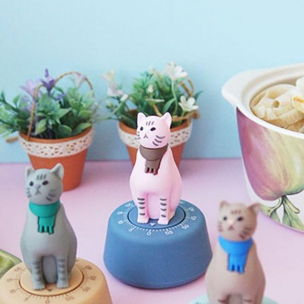 고양이 타이머 3color 주방시계 쿠킹타이머 키친알람