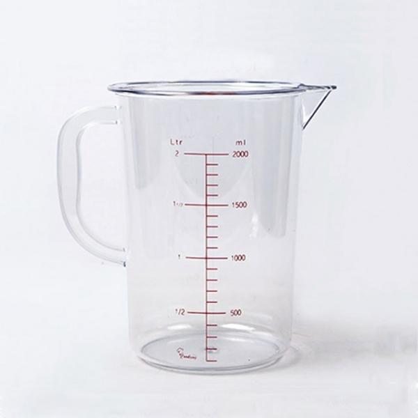 플라스틱 카페용 주방용 대용량 계량컵 2000ml (ctype)