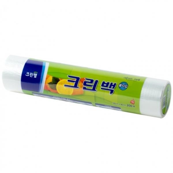 크린랲 음식 주방 가정 크린 롤백 위생봉지 비닐봉투 대 30x40cm 200매