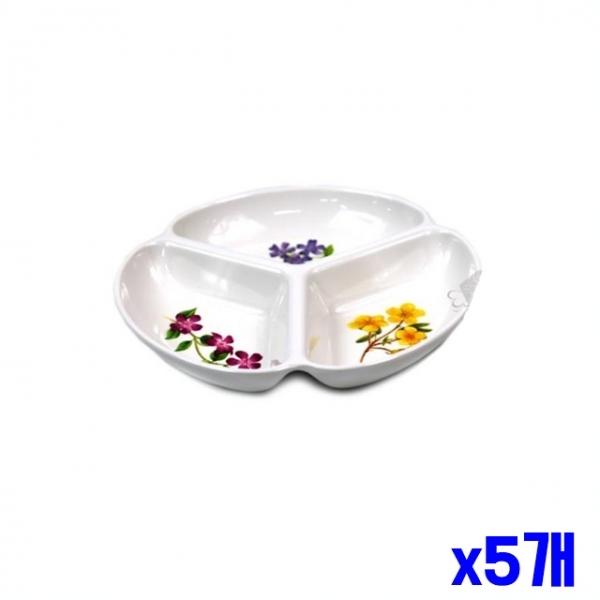 삼각 나눔 접시 17.5x17.5x2.8cm x5개 주방식기 그릇