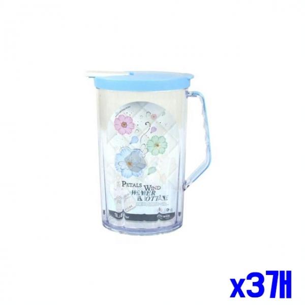 투명한 타원형 물병 1.8L x3개 주방물병 물보관통