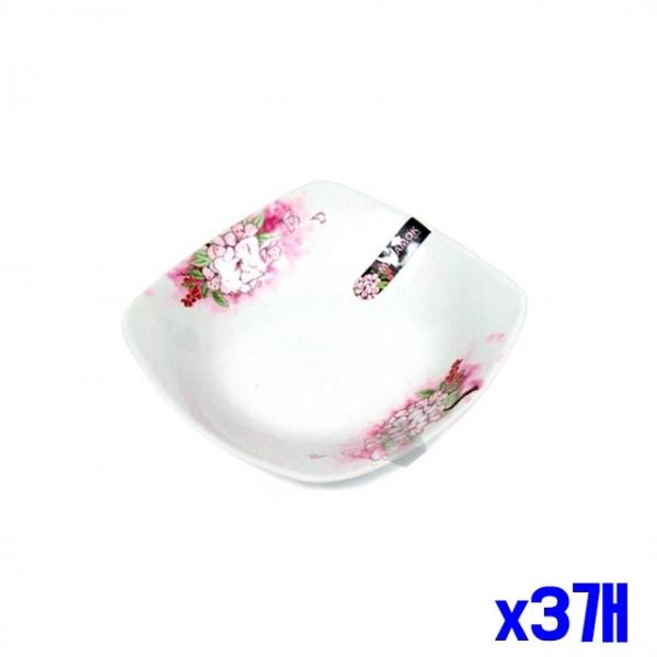 멜라민 재질 사각찬기 17.5x17.5x4.2cm x3개 주방식기