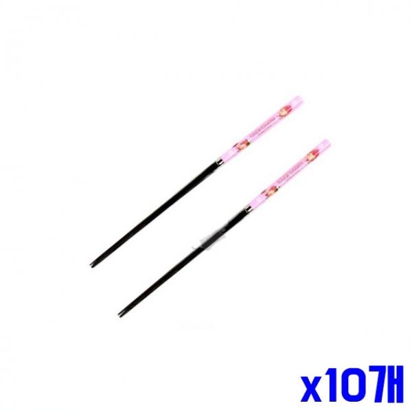 핑크색 어린이용 젓가락 x10개 주방젓가락 주방잡화