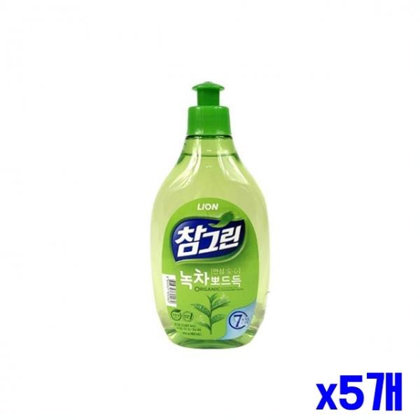 녹차 성분 주방세제 본품 480ml x5개 주방생필품