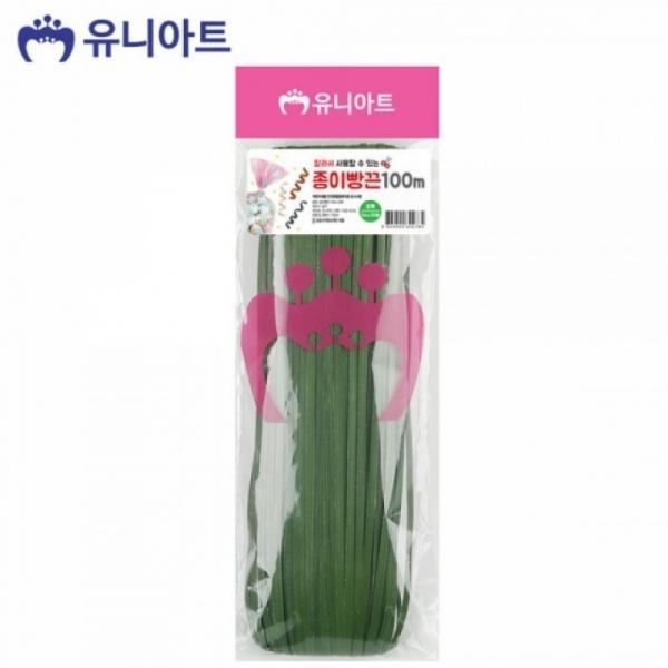 (공예철사) 종이 빵끈 잘라서 사용하는 선물포장 끈 100m (초록)