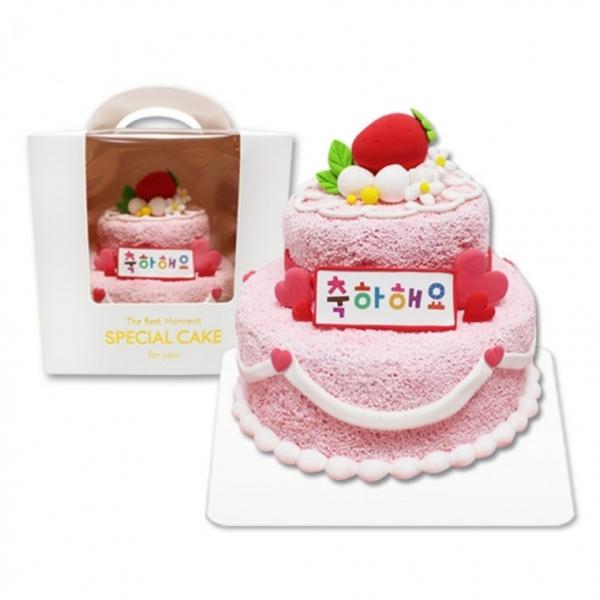 글로벌이지 클레이 2단 축하 케이크 선물 상자 5인 세트