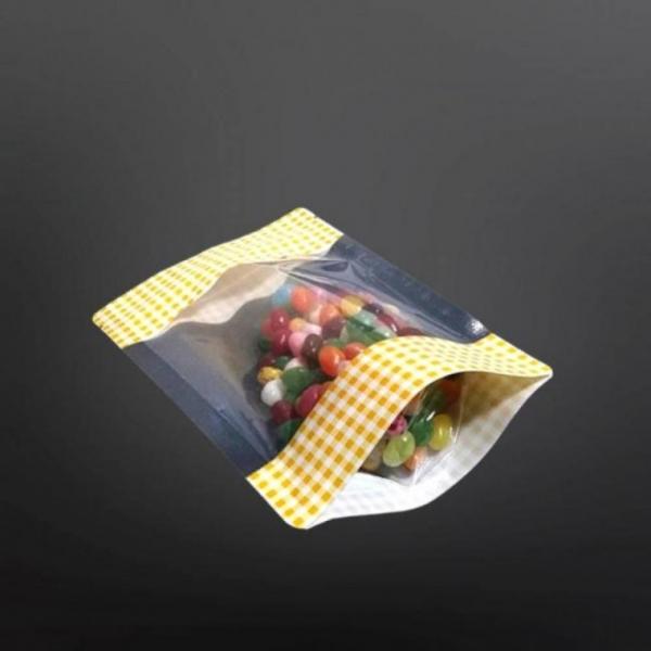컬러 포인트 스낵 포장 지퍼 스탠드 15X 22cm 밑8 100매