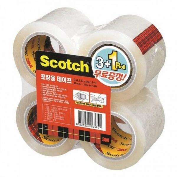 3M 스카치 포장용 테이프 132R3 plus1(투명 48mmx 20M)
